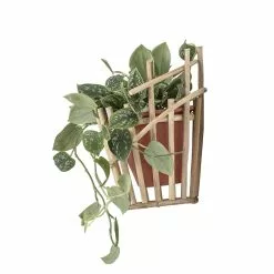 Bloomingville Muur Bloempot Terracotta Bamboe -DECORATIE Winkel bloomingville muur bloempot terracotta bamboe 3