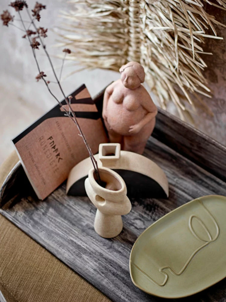 Bloomingville Nezha Terracotta Vaas - Set Van 3 Stuks 5 Bloomingville Nezha Terracotta Vaas - Set Van 3 Stuks - Afbeelding 3