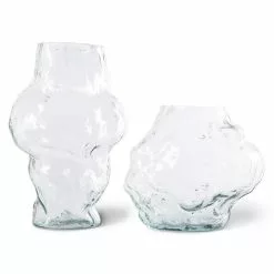 HKliving HK Objects: Cloud Vaas Glas - Laag -DECORATIE Winkel hkliving hk objects cloud vaas glas laag 4
