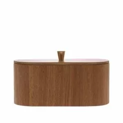 HKliving Houten Opbergdoos Met Messing Knop