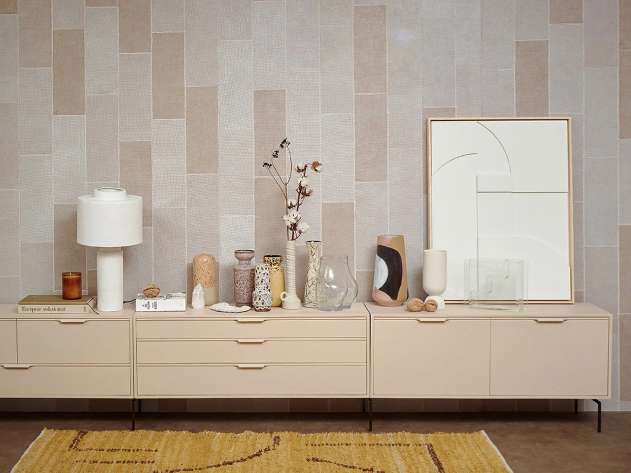 HKliving Keramieken Bloemenvaas Geglazuurd - Creme 7 HKliving Keramieken Bloemenvaas Geglazuurd - Creme - Afbeelding 5