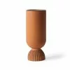 HKliving Ribbed Keramieken Bloemenvaas Rustiek Oranje 2 HKliving Ribbed Keramieken Bloemenvaas Rustiek Oranje -DECORATIE Winkel hkliving ribbed keramieken bloemenvaas rustiek ora