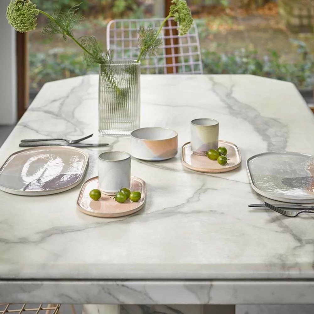 HKliving Ribbed Vazen Set Glas 5 HKliving Ribbed Vazen Set Glas - Afbeelding 3