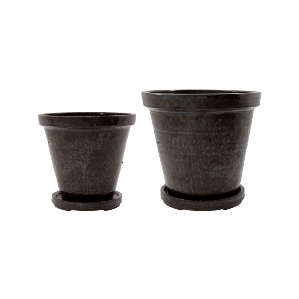 House Doctor Flower Bloempot Met Schotel Set Van 2 Stuks Bruin - 210140601 3 House Doctor Flower Bloempot Met Schotel Set Van 2 Stuks Bruin - 210140601