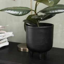 House Doctor Jang Bloempot Zwart Ø15cm -DECORATIE Winkel house doctor jang bloempot zwart 15cm 5