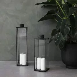 House Doctor Narrow Kandelaar Glas 20x20x79cm -DECORATIE Winkel house doctor narrow kandelaar glas 20x20x79cm 2