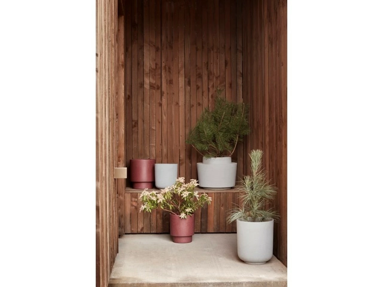 Hubsch Bloempot Lichtgrijs - Set Van 2 Stuks 4 Hubsch Bloempot Lichtgrijs - Set Van 2 Stuks - Afbeelding 2