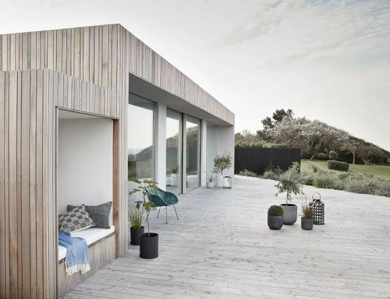 Hubsch Bloempot Set Naturel Fiberstone 4 Hubsch Bloempot Set Naturel Fiberstone - Afbeelding 2