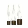 Hubsch Bloom Hangende Bloempotten Bruin Set Van 3 Stuks - 941602 -DECORATIE Winkel hubsch bloom hangende bloempotten bruin set van 3