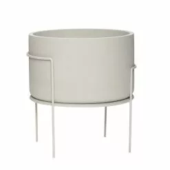 Hubsch Pot Met Standaard - Grijs