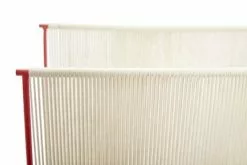 Hubsch Tijdschrifthouder - Naturel/rood -DECORATIE Winkel hubsch tijdschrifthouder naturel rood 2