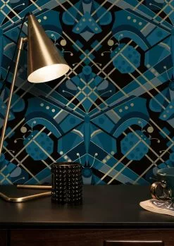 KEK Amsterdam Art Deco Goud Behang Animaux Butterfly - Blauw 6 KEK Amsterdam Art Deco Goud Behang Animaux Butterfly - Blauw -DECORATIE Winkel kek amsterdam art deco goud behang animaux butterf 1