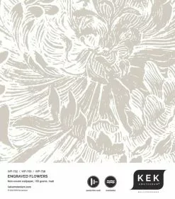 KEK Amsterdam Engraved Bloemen Behang Grijs WP-758 400x280cm -DECORATIE Winkel kek amsterdam engraved bloemen behang grijs wp 758 2