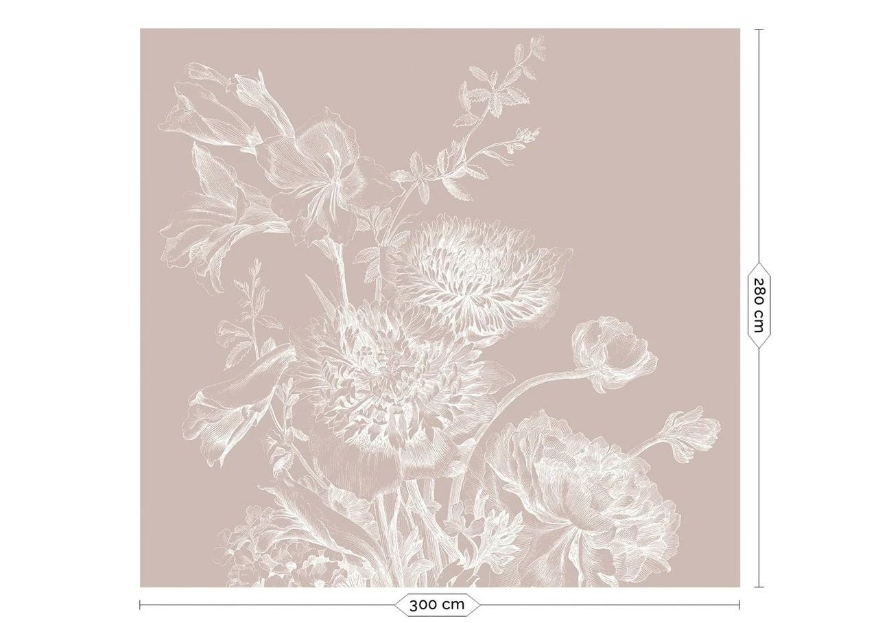 KEK Amsterdam Engraved Bloemen Behang Nude WP-756 300x280cm 4 KEK Amsterdam Engraved Bloemen Behang Nude WP-756 300x280cm - Afbeelding 2