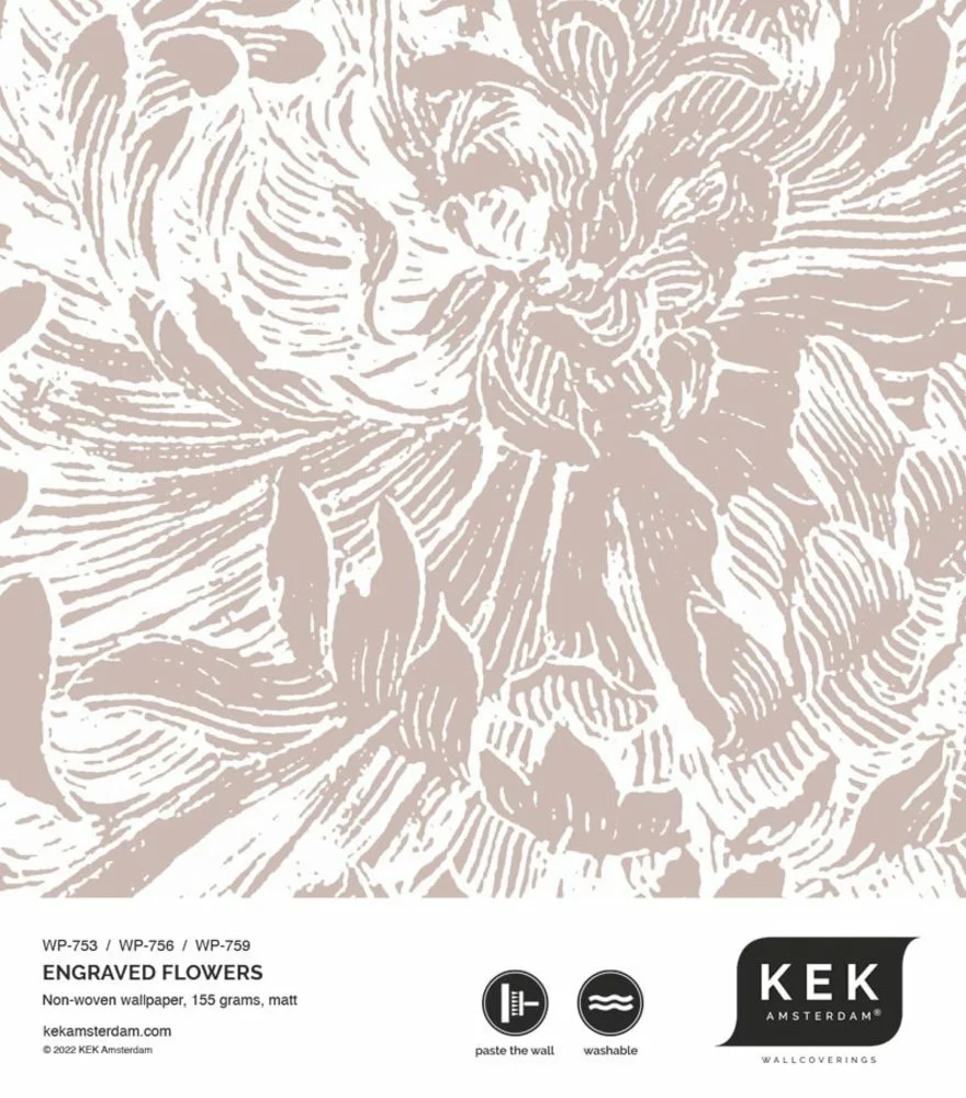 KEK Amsterdam Engraved Bloemen Behang Nude WP-756 300x280cm 5 KEK Amsterdam Engraved Bloemen Behang Nude WP-756 300x280cm - Afbeelding 3