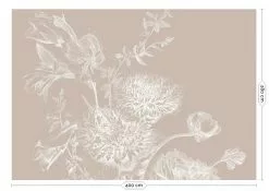 KEK Amsterdam Engraved Bloemen Behang Zand WP-760 400x280cm -DECORATIE Winkel kek amsterdam engraved bloemen behang zand wp 760 1