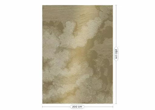KEK Amsterdam Engraved Clouds Goud Behang MW-010- 200x280cm -DECORATIE Winkel kek amsterdam engraved clouds goud behang mw 010 2