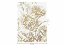 KEK Amsterdam Engraved Flowers Goud Behang MW-028 - 200x280cm