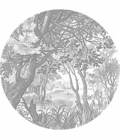 KEK Amsterdam Engraved Landscapes Behangcirkel SC-044 - ø142,5cm