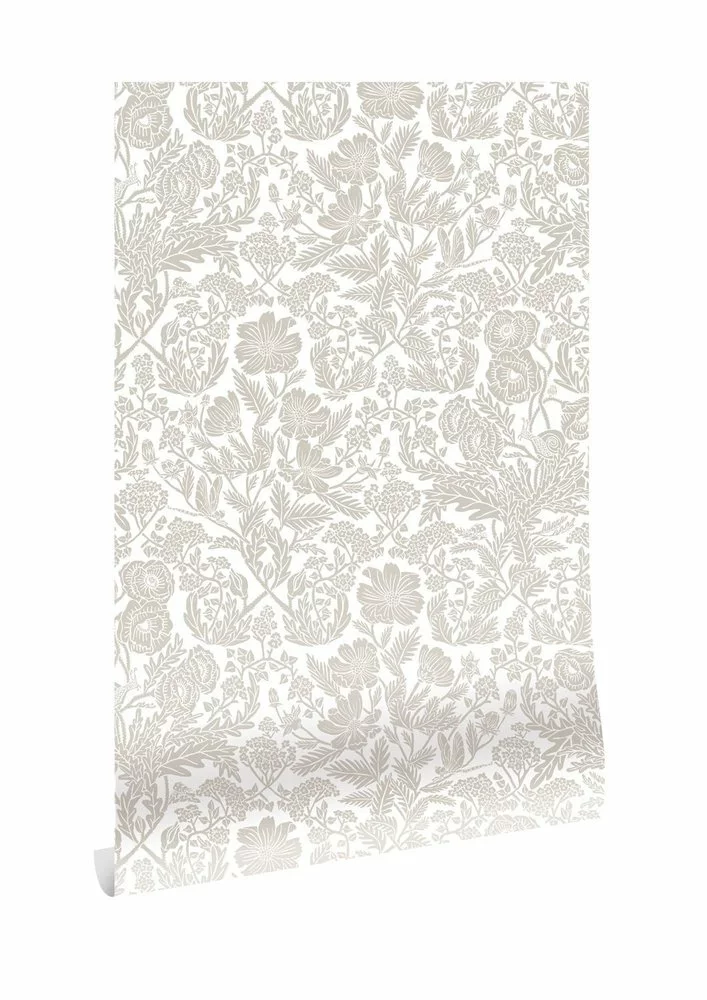 KEK Amsterdam Getekende Bloemen Behang 100x280cm Beige - FR-005 4 KEK Amsterdam Getekende Bloemen Behang 100x280cm Beige - FR-005 - Afbeelding 2