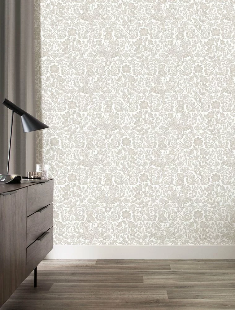 KEK Amsterdam Getekende Bloemen Behang 100x280cm Beige - FR-005 9 KEK Amsterdam Getekende Bloemen Behang 100x280cm Beige - FR-005 - Afbeelding 7