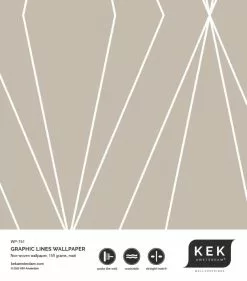 KEK Amsterdam Grafische Lijnen Behang 100x280cm Zand WP-741 -DECORATIE Winkel kek amsterdam grafische lijnen behang 100x280cm za 3