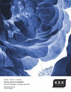 KEK Amsterdam Royal Blue Flowers Behangcirkel CK-001 ø190cm -DECORATIE Winkel kek amsterdam royal blue flowers behangcirkel ck 0 2