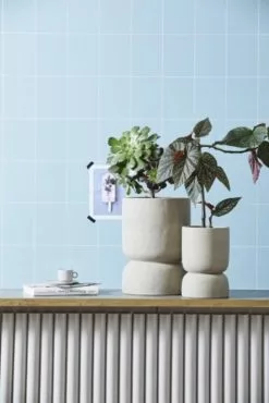 Nordal Ajonu Pot L - Grijs -DECORATIE Winkel nordal ajonu pot l grijs 2