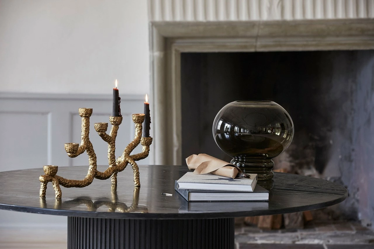 Nordal Barra Kandelaar Goud - 3154 5 Nordal Barra Kandelaar Goud - 3154 - Afbeelding 3