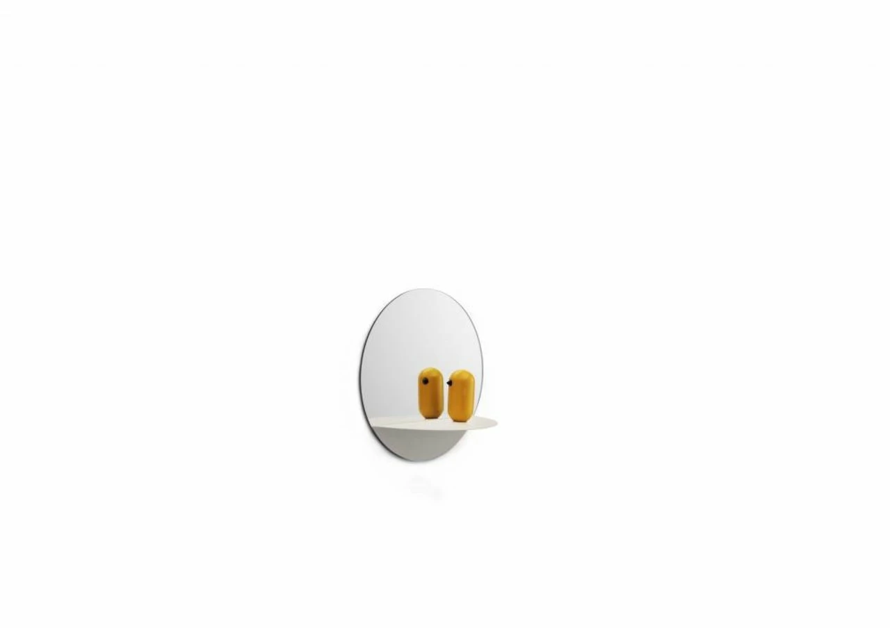 Normann Copenhagen Horizon Spiegel Met Plank Rond Wit 4 Normann Copenhagen Horizon Spiegel Met Plank Rond Wit - Afbeelding 2