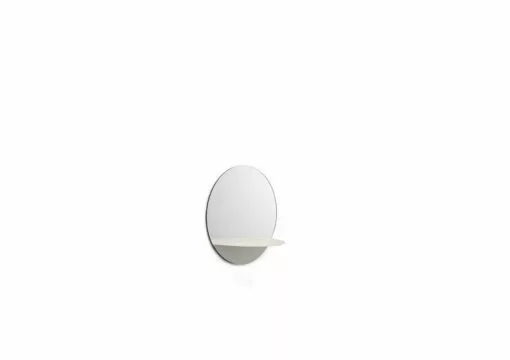 Normann Copenhagen Horizon Spiegel Met Plank Rond Wit -DECORATIE Winkel normann copenhagen horizon spiegel met plank rond