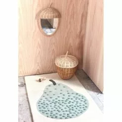 OYOY Acorn Rotan Wandspiegel - M107278 -DECORATIE Winkel oyoy acorn rotan wandspiegel m107278 1