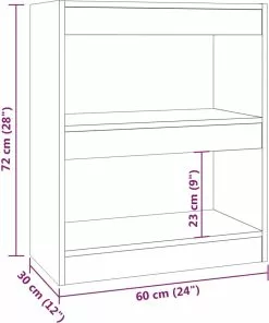Furniture Limited - Boekenkast/kamerscherm 60x30x72 Cm Wit -DECORATIE Winkel 1001x1200 2