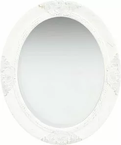 Furniture Limited - Wandspiegel Barok Stijl 50x60 Cm Wit