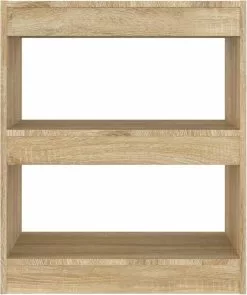 Furniture Limited - Boekenkast/kamerscherm 60x30x72 Cm Sonoma Eikenkleurig -DECORATIE Winkel 1004x1200