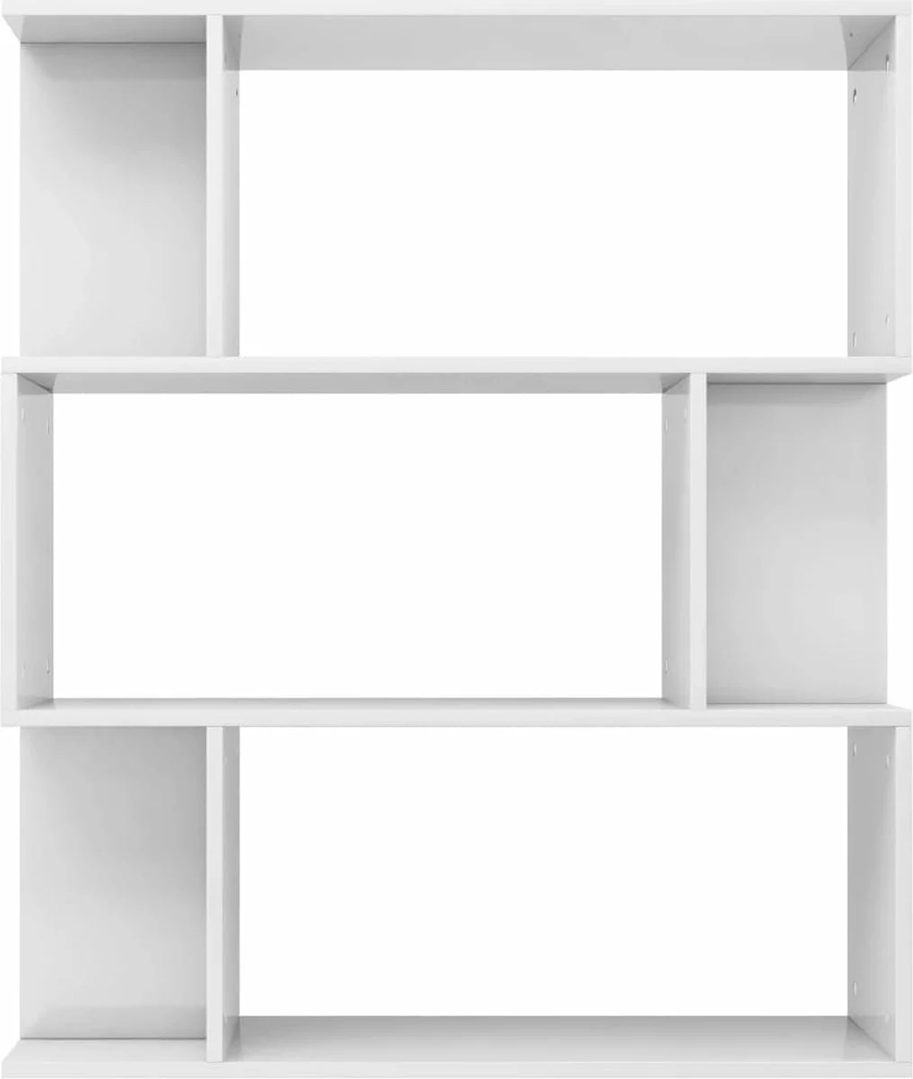 Furniture Limited - Boekenkast/kamerscherm 80x24x96 Cm Hoogglans Wit 9 Furniture Limited - Boekenkast/kamerscherm 80x24x96 Cm Hoogglans Wit - Afbeelding 7