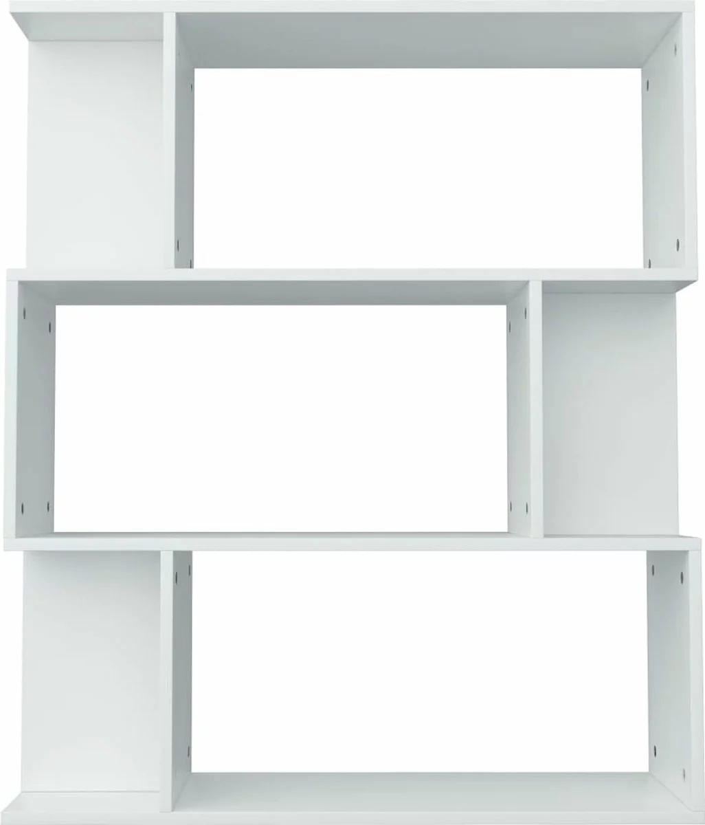Furniture Limited - Boekenkast/kamerscherm 80x24x96 Cm Bewerkt Hout Wit 4 Furniture Limited - Boekenkast/kamerscherm 80x24x96 Cm Bewerkt Hout Wit - Afbeelding 2