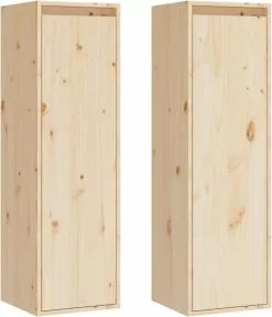 Furniture Limited - Wandkasten 2 St 30x30x100 Cm Massief Grenenhout 12 Furniture Limited - Wandkasten 2 St 30x30x100 Cm Massief Grenenhout -DECORATIE Winkel 1030x1200