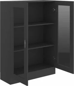 Furniture Limited - Vitrinekast 82,5x30,5x115 Cm Spaanplaat Grijs 17 Furniture Limited - Vitrinekast 82,5x30,5x115 Cm Spaanplaat Grijs -DECORATIE Winkel 1037x1200 1