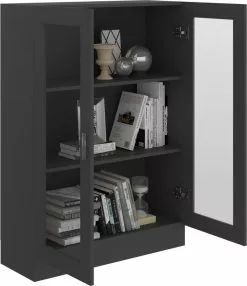 Furniture Limited - Vitrinekast 82,5x30,5x115 Cm Spaanplaat Grijs 13 Furniture Limited - Vitrinekast 82,5x30,5x115 Cm Spaanplaat Grijs -DECORATIE Winkel 1037x1200