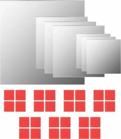 Furniture Limited - Wandspiegels Vierkant Glas 7 St -DECORATIE Winkel 1043x1200 1