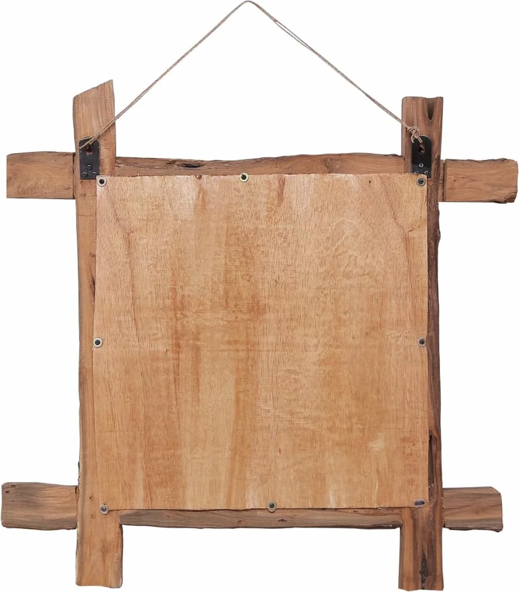 Furniture Limited - Spiegel Houtblokken 70x70 Cm Massief Gerecycled Hout Furniture Limited -l 6 Furniture Limited - Spiegel Houtblokken 70x70 Cm Massief Gerecycled Hout Furniture Limited -l - Afbeelding 4