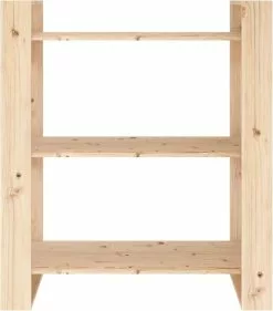 Furniture Limited - Boekenkast/kamerscherm 80x35x91 Cm Massief Grenenhout -DECORATIE Winkel 1055x1200