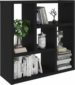 Furniture Limited - Wandschap 45,1x16x45,1 Cm Spaanplaat Zwart -DECORATIE Winkel 1058x1200