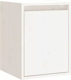 Furniture Limited - Wandkasten 2 St 30x30x40 Cm Massief Grenenhout Wit -DECORATIE Winkel 1069x1200