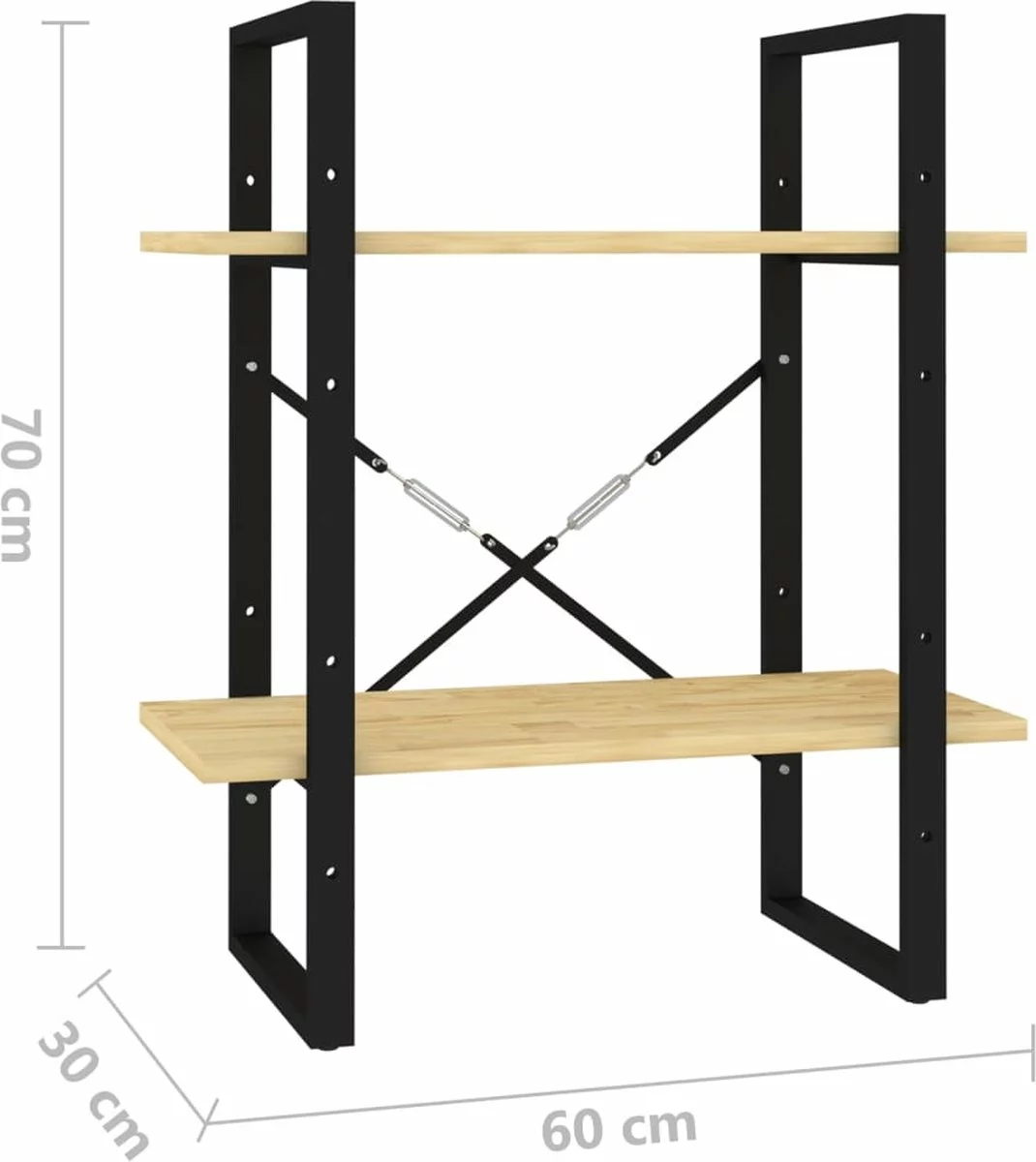 Furniture Limited - Boekenkast Met 2 Schappen 40x30x70 Cm Massief Grenenhout 5 Furniture Limited - Boekenkast Met 2 Schappen 40x30x70 Cm Massief Grenenhout - Afbeelding 3