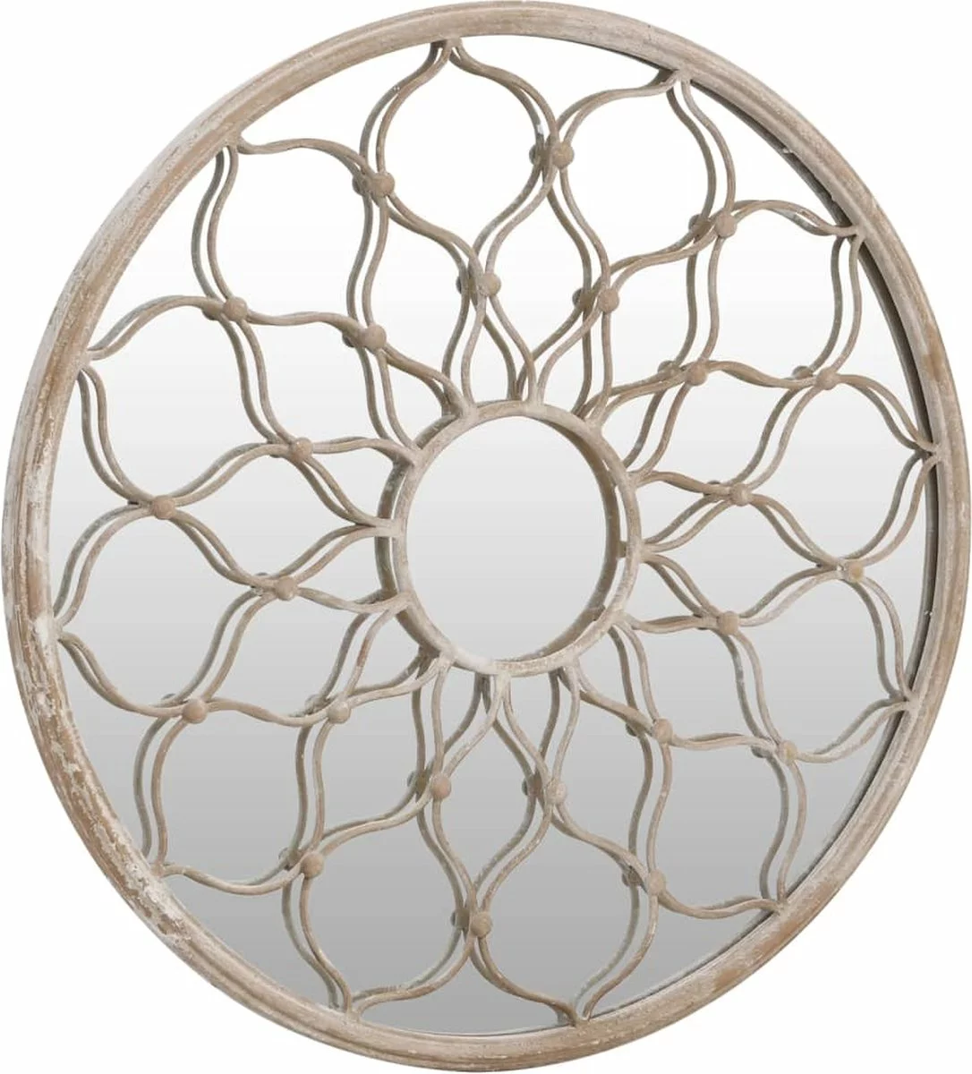 Furniture Limited - Tuinspiegel Rond 60x3 Cm Ijzer Zandkleurig 6 Furniture Limited - Tuinspiegel Rond 60x3 Cm Ijzer Zandkleurig - Afbeelding 4