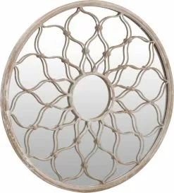 Furniture Limited - Tuinspiegel Rond 40x3 Cm Ijzer Zandkleurig -DECORATIE Winkel 1086x1200