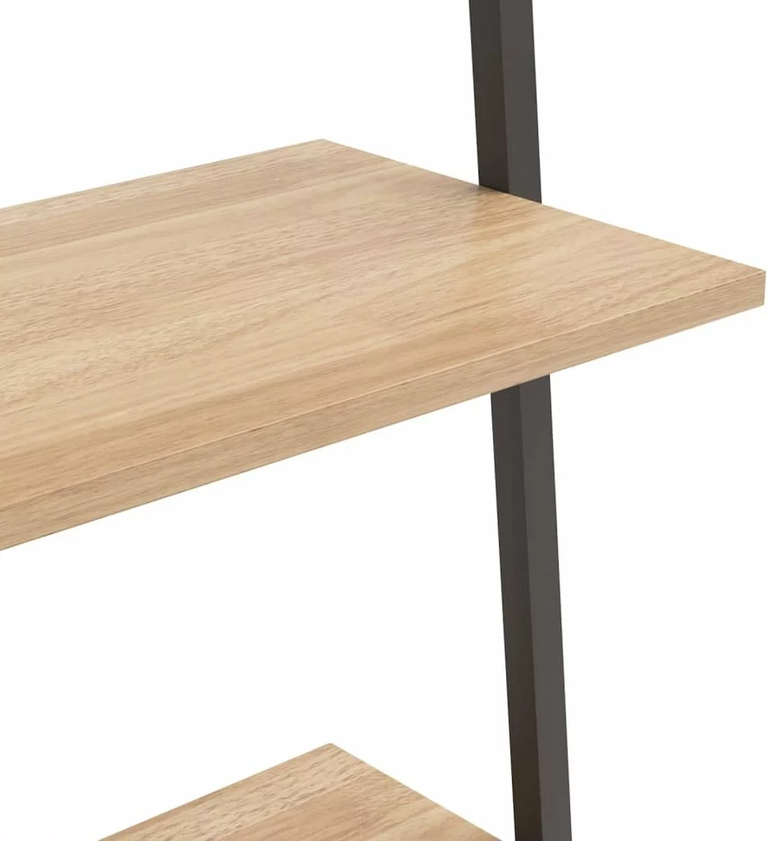 Furniture Limited - Ladderrek Met 4 Schappen 64x34x150,5 Cm Lichtbruin En Zwart 7 Furniture Limited - Ladderrek Met 4 Schappen 64x34x150,5 Cm Lichtbruin En Zwart - Afbeelding 5