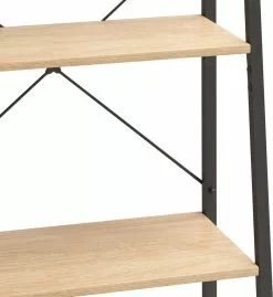 Furniture Limited - Ladderrek Met 5 Schappen 56x35x174 Cm Lichtbruin En Zwart -DECORATIE Winkel 1101x1200 1